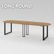 Разтегателна маса LONG round D2900 Дъб крафт голд/Черен