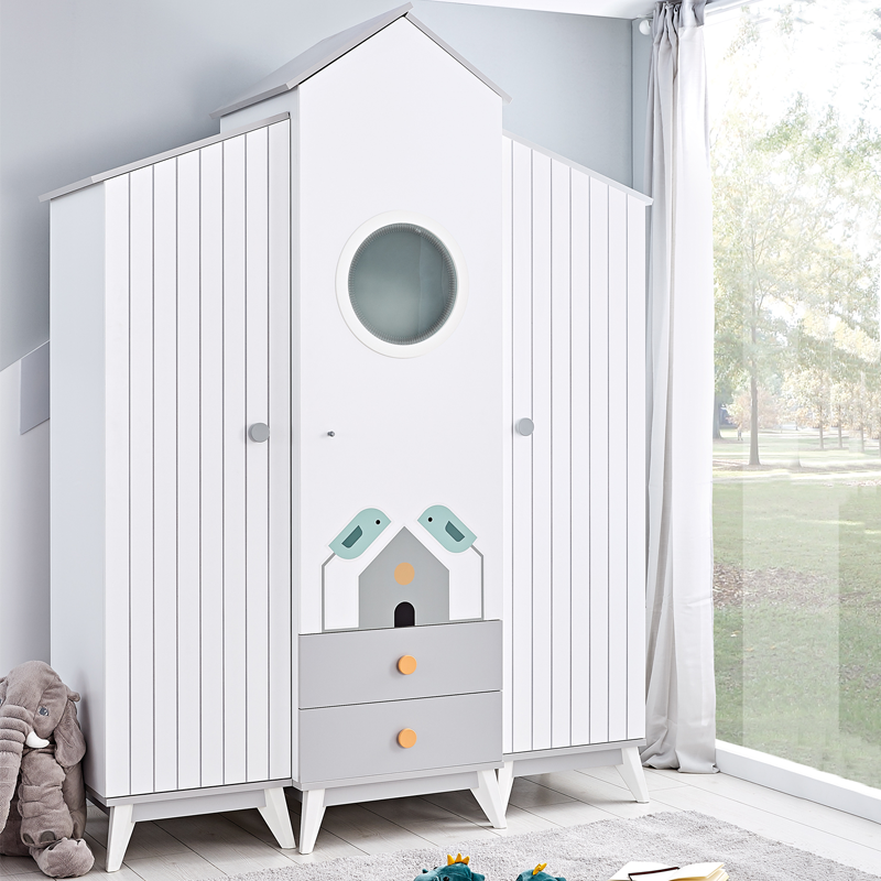 BIRD HOUSE ШКАФ ПРАВЫЙ ОДНОДВЕРНЫЙ - 2238 &ndash; Шкафы для детской комнаты, артикул 3575236 | Altek Mebel