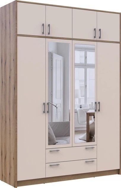 Шкаф Ронди 4 Дуб Артизан/Кашемир &ndash; Распашные шкафы, артикул DRS-011880 | Altek Mebel