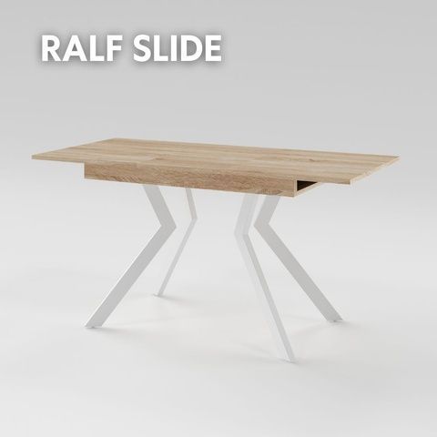 Разтегателна маса RALF slide 1100 Дъб сонома/Бял