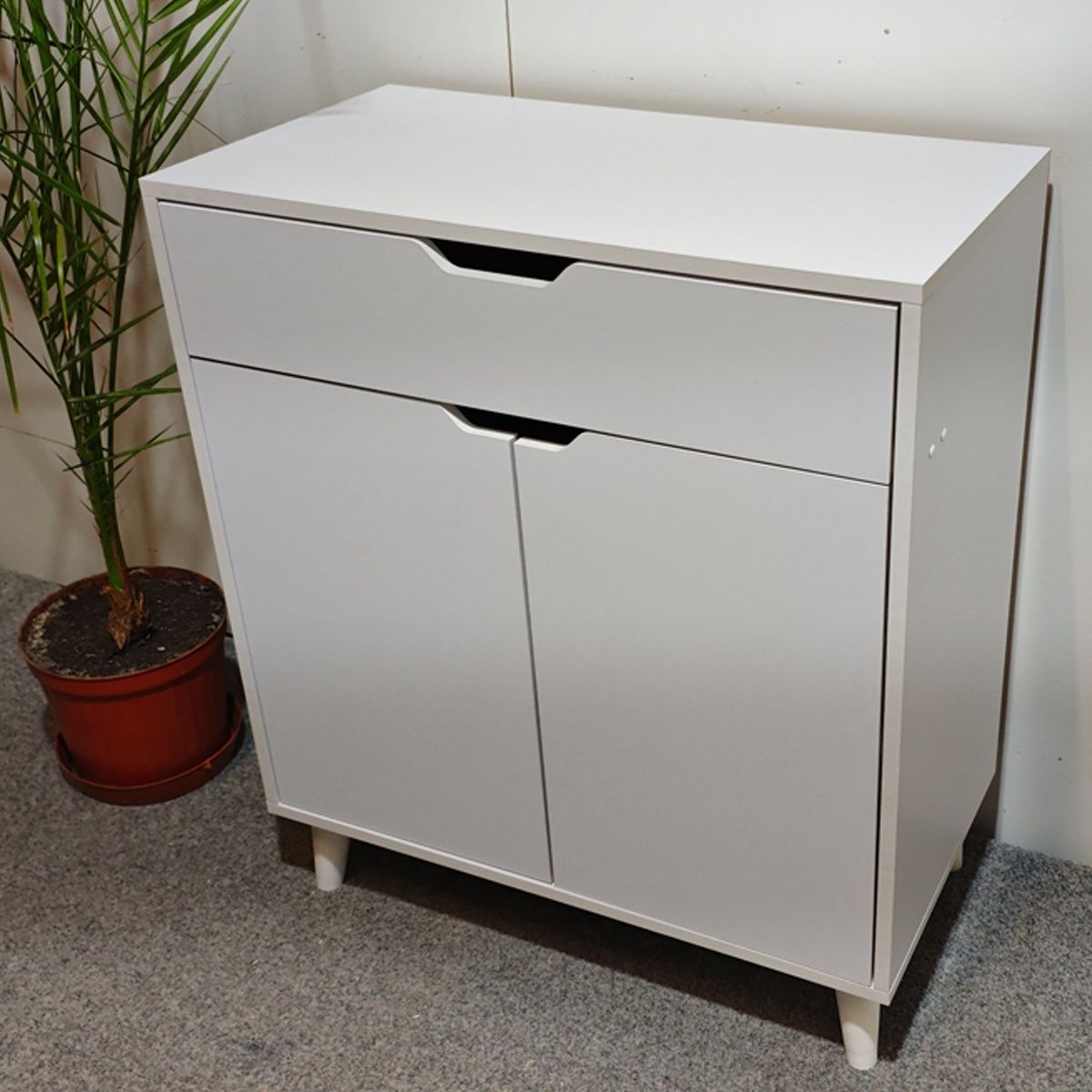 Комод Борн 750 Дуб Артизан (ножки белый) &ndash; Комоды, артикул MZN-031040 | Altek Mebel