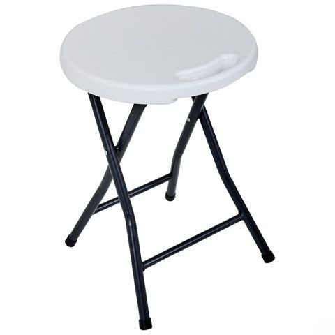 Табурет складной Seat пластик - Белый &ndash; Садовые стулья, артикул 02-555367 | Altek Mebel