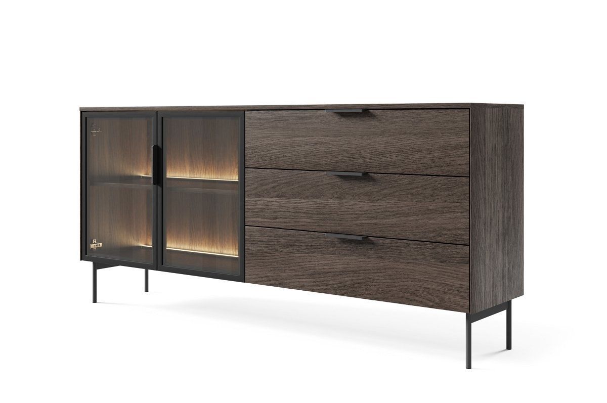 Скрин Lumi 2D3S/181 Дъб дунин &ndash; Скринове, артикул PFH-091385 | Altek Mebel