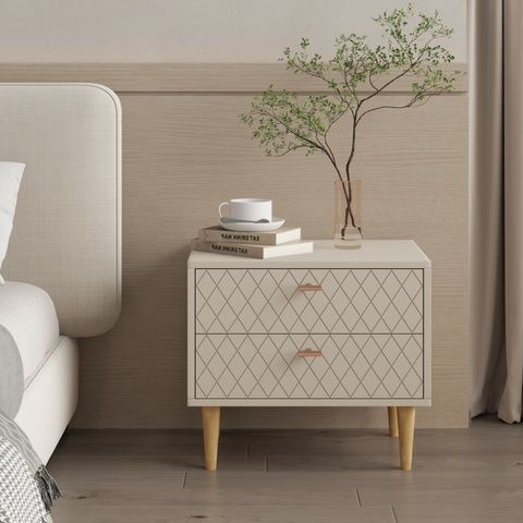 Нощно шкафче Вирмо 2 МДФ Кашмир &ndash; Нощни шкафчета, артикул TP-16-001 | Altek Mebel