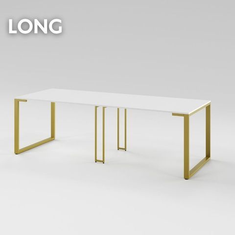 Разтегателна маса LONG 3000 Бял/голд