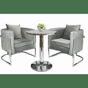 Журнальный стол ADELIN мрамор/хром &ndash; Журнальные столики, артикул ERM016668 | Altek Mebel