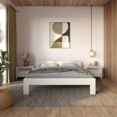 Полуторная кровать Дели Айвори 140&times;190 см &ndash; Кровати, артикул MBG-50026 | Altek Mebel