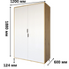 Шкаф Борн 1200 Дуб Артизан (ножки белые) изображение 4 | Altek Mebel
