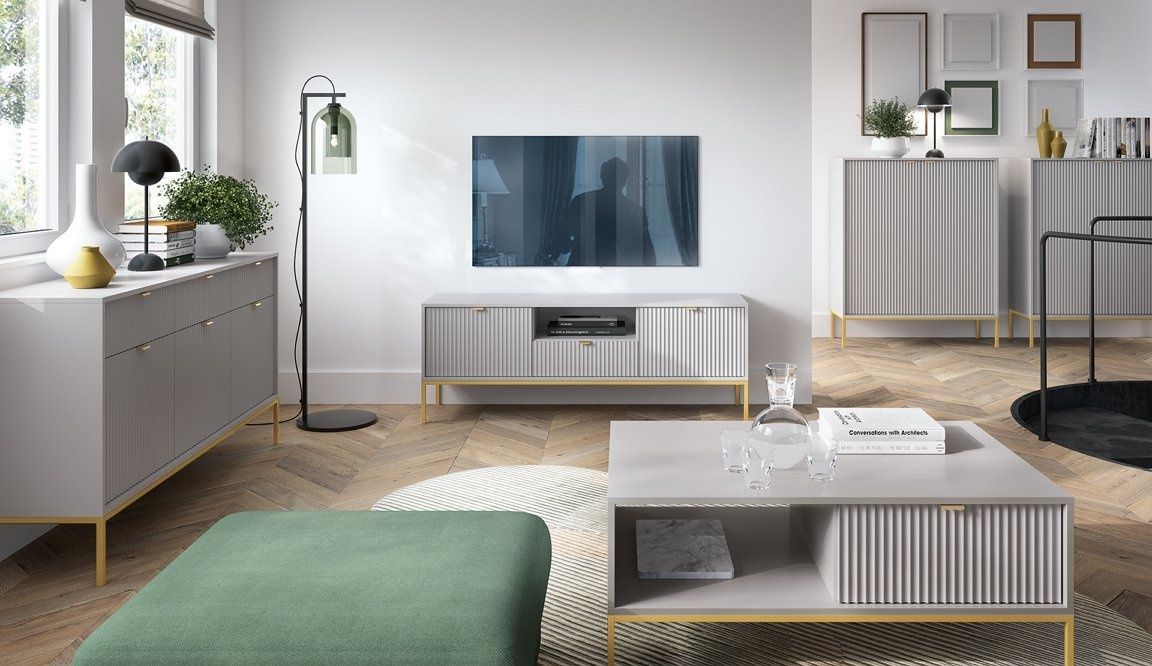 Холна маса Nova L104 1S Сив (Златни крачета) &ndash; Холни маси, артикул PFH-091252 | Altek Mebel