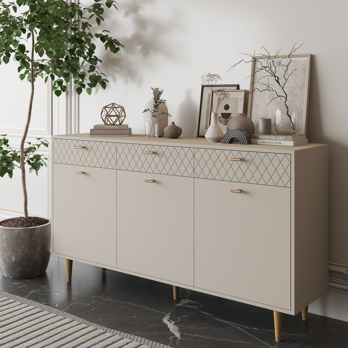 Скрин Вирмо 1 МДФ Кашмир &ndash; Скринове, артикул KD-5-003 | Altek Mebel