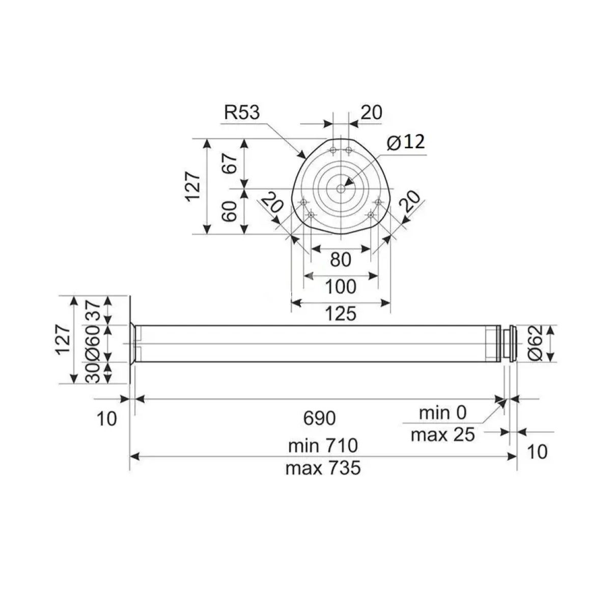 Обеденный стол ЯРЪЛ 88 дуб сонома/хром 1-10066 Altek mebel