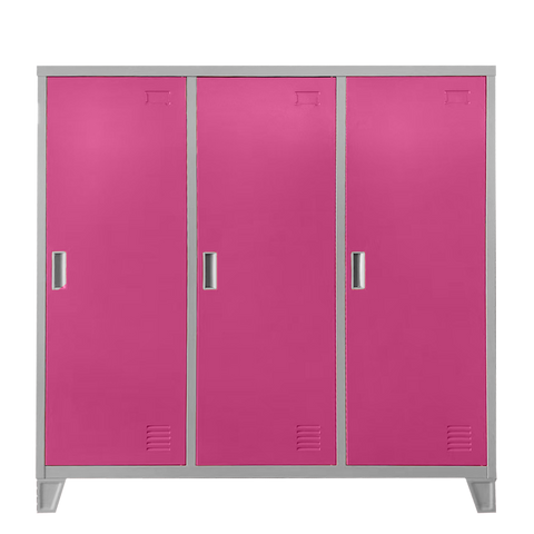МЕТАЛЕН ШКАФ CR-1605-3 JZ - СИВ/РОЗОВ &ndash; Рафтове и шкафове за документи, артикул 3580179 | Altek Mebel