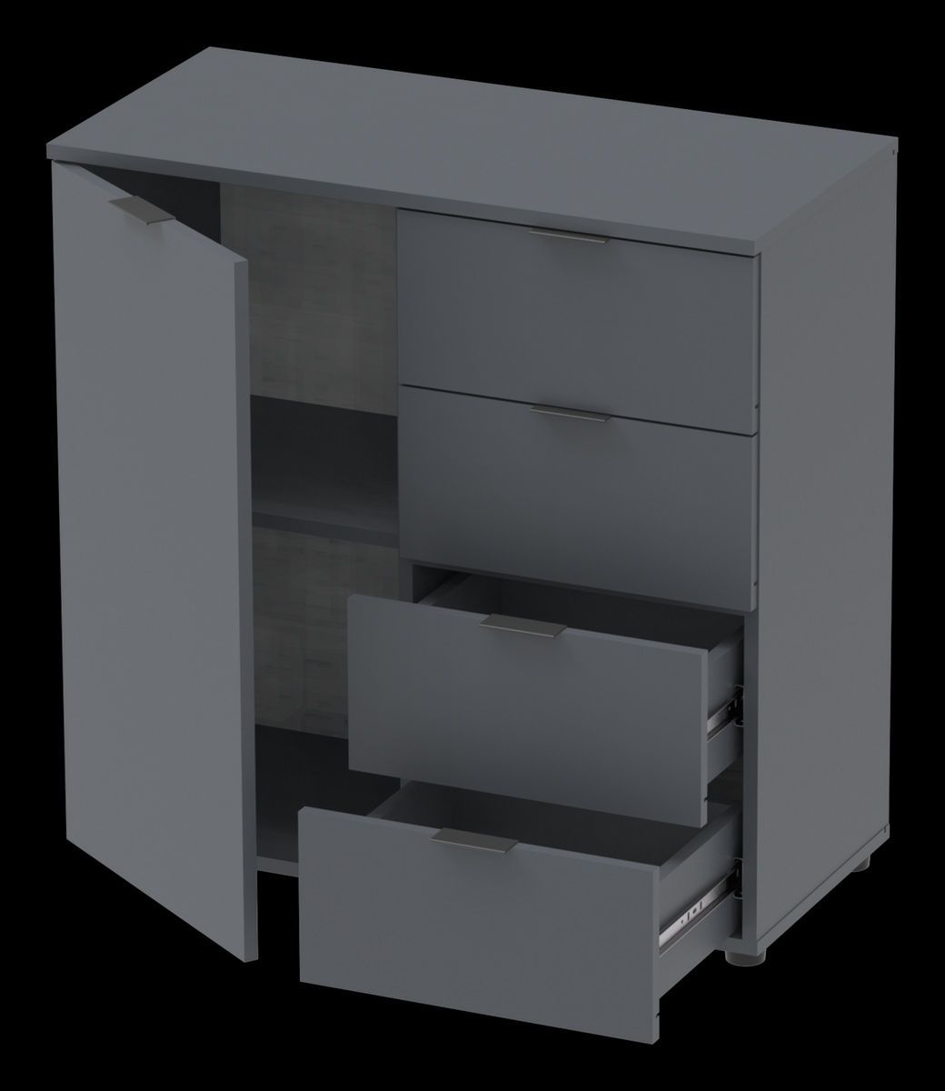 Комод Ron 1 Графит 80х38х81 &ndash; Комоды, артикул 04-41516006 | Altek Mebel