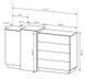 Скрин Cube 2D4S/160 Бял/Дъб крафт голд снимка 5 | Altek Mebel