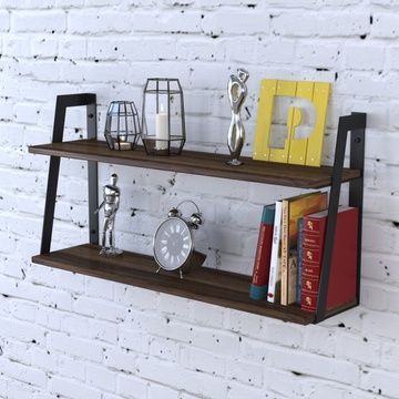 Стенна етажерка PL-5 Орех модена &ndash; Рафтове и етажерки, артикул LFD316100 | Altek Mebel