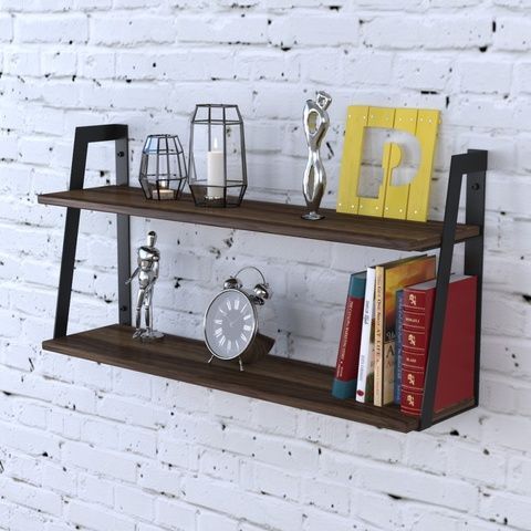 Стенна етажерка PL-5 Орех модена &ndash; Рафтове и етажерки, артикул LFD316100 | Altek Mebel