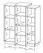 Скрин Cube 3D/110 Бял/Дъб крафт голд снимка 4 | Altek Mebel