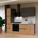 Готова кухня Vector E-line ПДЧ 240 Дъб крафт голд/Графит снимка 1 | Altek Mebel