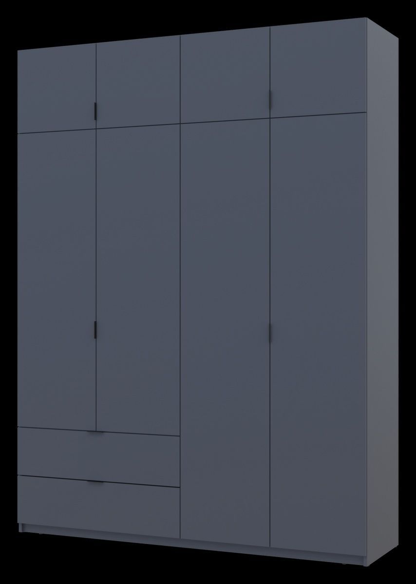Шкаф распашной с антресолью Lukas 180х50х240 см Графит &ndash; Распашные шкафы, артикул 04-80736288 | Altek Mebel