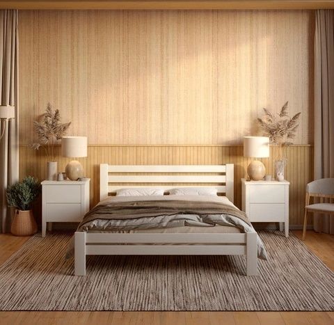 Двуспальная кровать Премьера Айвори 160&times;190 см &ndash; Кровати, артикул MBG-50024-8 | Altek Mebel
