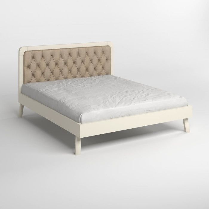 Полуторная кровать Токио Айвори 140&times;190 см &ndash; Кровати, артикул MBG-50006 | Altek Mebel