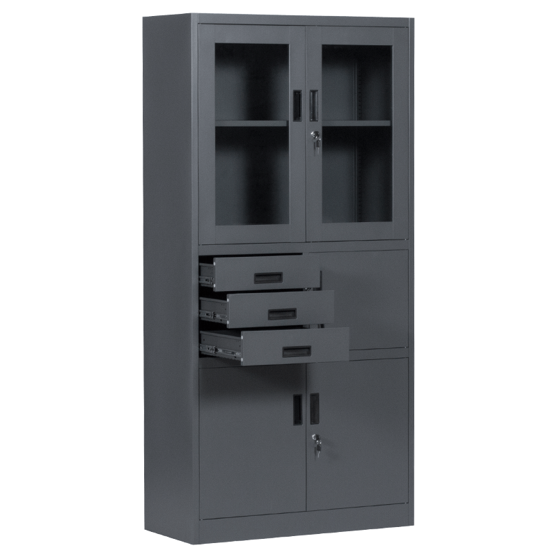 МЕТАЛЛИЧЕСКИЙ ШКАФ CR-1240 E J SAND - ГРАФИТ &ndash; Полки и шкафы для документов, артикул 3580011 | Altek Mebel