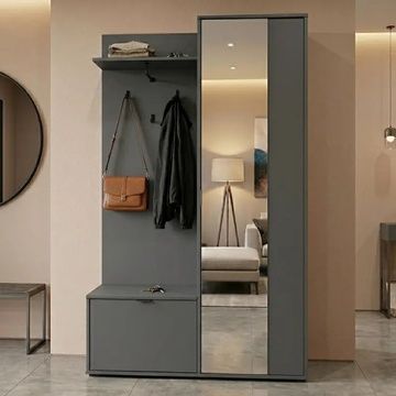 Портманто Дора 113,5х40х192 см Графит &ndash; Комбинирани мебели за антре, артикул DRS-011341 | Altek Mebel
