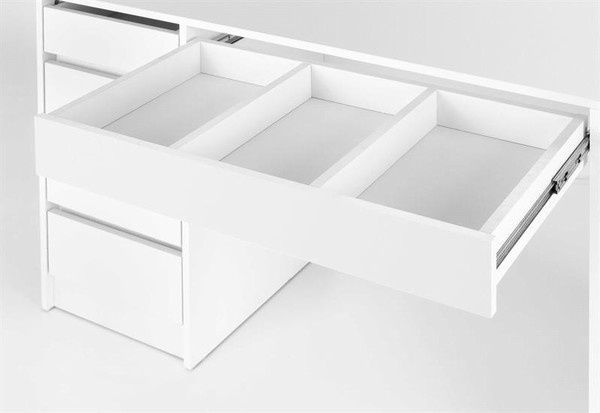 Туалетный стол HOLLYWOOD XL с зеркалом и LED-освещением белый