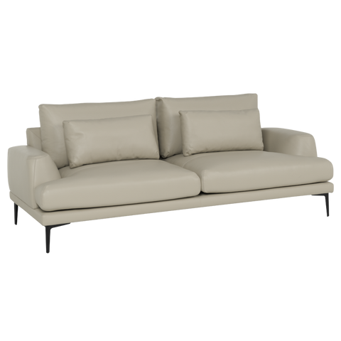 ДИВАН ИЗ НАТУРАЛЬНОЙ КОЖИ GRASTEN LUX-3 БЕЖЕВЫЙ &ndash; Диваны, артикул 3551225_1 | Altek Mebel