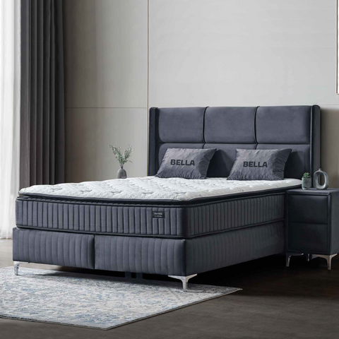 КРОВАТЬ BELLA 160X200 BABY FACE 29 (ГРАФИТ 29) &ndash; Кровати, артикул 3560332 | Altek Mebel