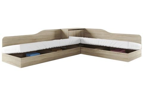Угловая кровать City 2001 дуб сонома &ndash; Кровати, артикул GMX2001 | Altek Mebel
