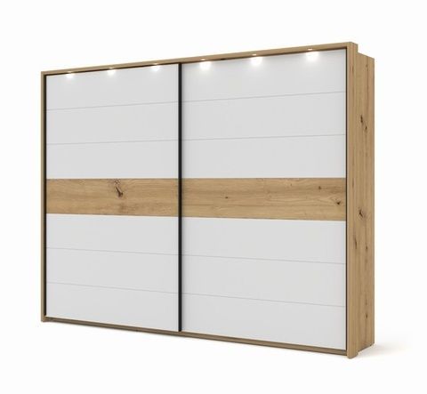 Гардероб OSLO OO-102 дъб артисан &ndash; С плъзгащи врати, артикул ERM016692 | Altek Mebel