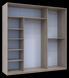 Шкаф купе City Лайт Дуб сонома 3 ДСП 225х60х225 изображение 8 | Altek Mebel