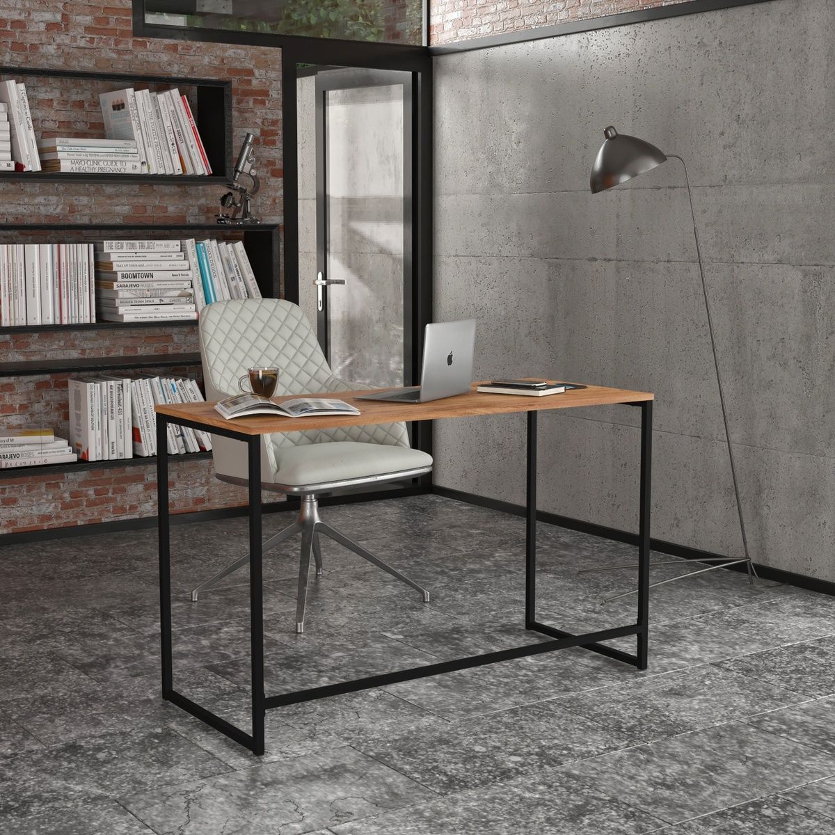 Письменный стол Liner Loft Дуб крафт золотой