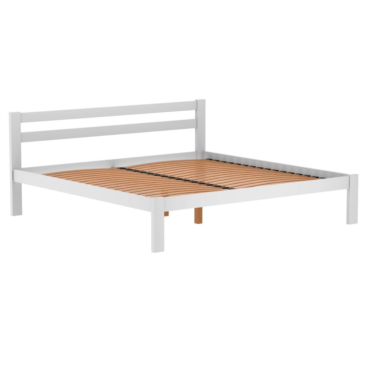 Двойно дървено легло КЛАСИК 160x190 Бял &ndash; Легла, артикул 380266 | Altek Mebel