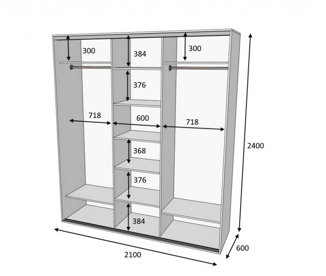 ШКАФ-КУПЕ СОЛОМИЯ 2100 ВЕНГЕ, АЛТЕК ИНВЕСТ 1-100011 Altek mebel