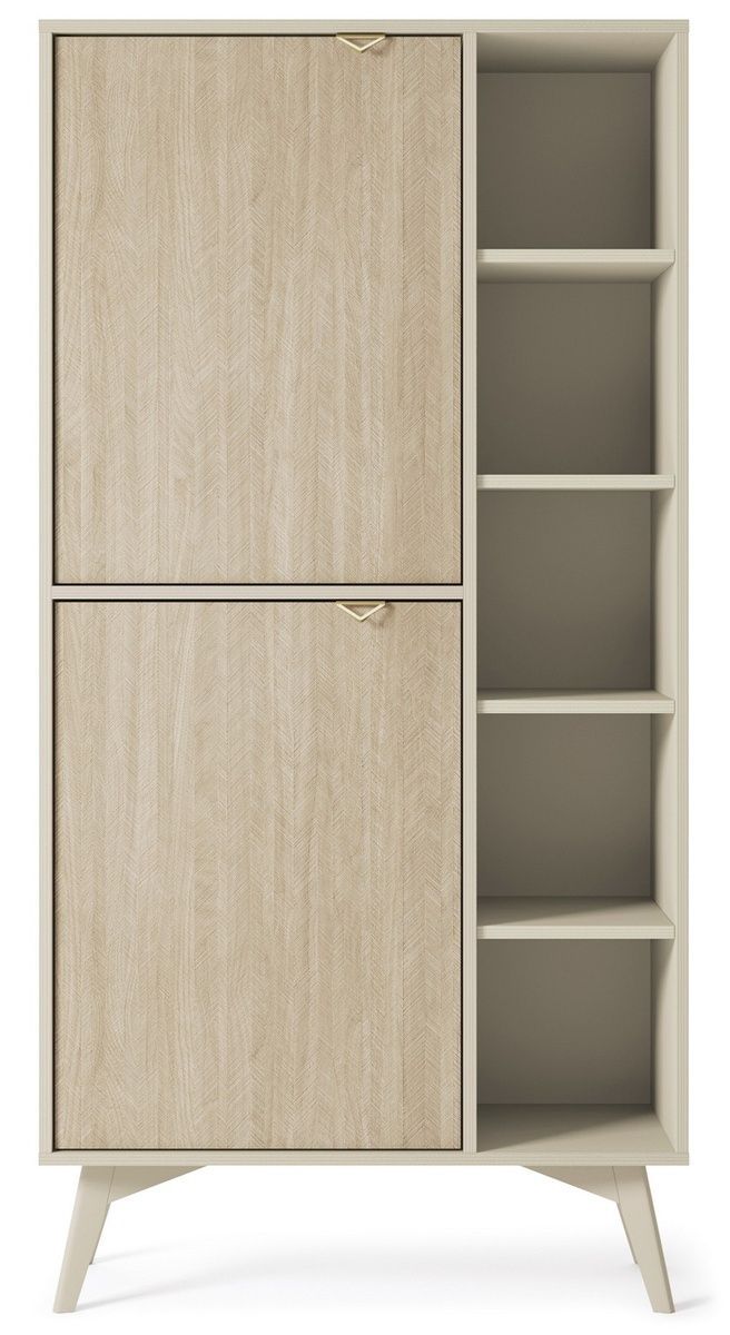 Стеллаж Forest RG80 2-дверный Бежевый песочный/скандинавская пихта &ndash; Полки и стеллажи, артикул PFH-091480 | Altek Mebel