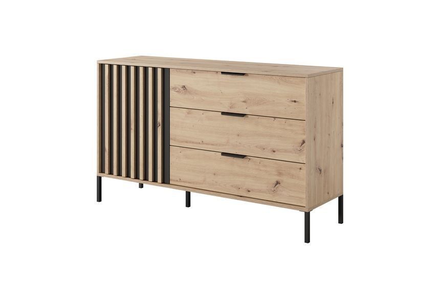 Комод Italy 1D3S/138 Дуб артизан/Антрацит &ndash; Комоды, артикул PFH-091096 | Altek Mebel