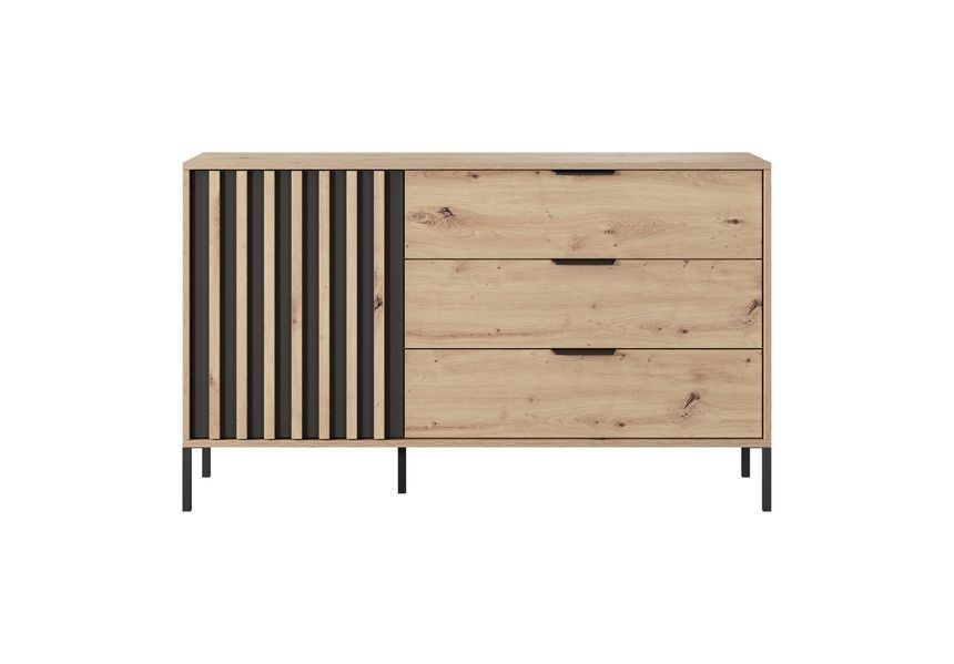 Комод Italy 1D3S/138 Дуб артизан/Антрацит &ndash; Комоды, артикул PFH-091096 | Altek Mebel