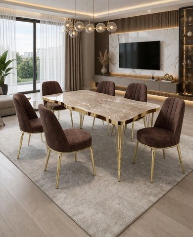 Обеденный комплект PRESTIGE GOLD &ndash; Обеденные комплекты, артикул ZNGR0029 | Altek Mebel