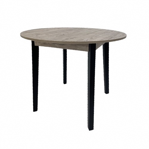 Круглый обеденный стол Ель Ø 110 см шервуд/черный 1-10023 Altek mebel