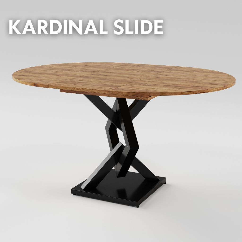 Раздвижной стол KARDINAL slide D800 Дуб крафт золотой/Черный