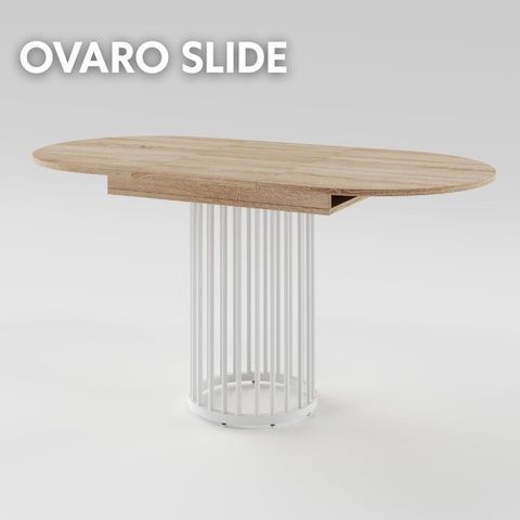 Разтегателна маса OVARO slide 1300 Дъб сонома/Черен