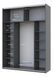Шкаф купе G-Caiser Графит Графит 2 ДСП / 3 части 180х60х240 изображение 5 | Altek Mebel