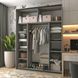 Шкаф купе G-Caiser Графит Графит 2 ДСП / 3 части 180х60х240 изображение 3 | Altek Mebel