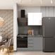 Готова кухня Prime E-line ПДЧ2 140 Графит/Бял снимка 1 | Altek Mebel