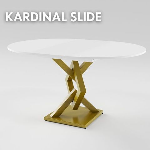 Разтегателна маса KARDINAL slide D1100 Бял/голд