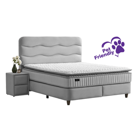 КРОВАТЬ WAVE 160X200 BABY FACE 25 (СВ.СЕРЫЙ 25) &ndash; Кровати, артикул 3560357 | Altek Mebel