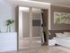 Шкаф купе City Лайт Дуб Cонома 1 ДСП / 2 Зеркала 180х60х225 изображение 2 | Altek Mebel