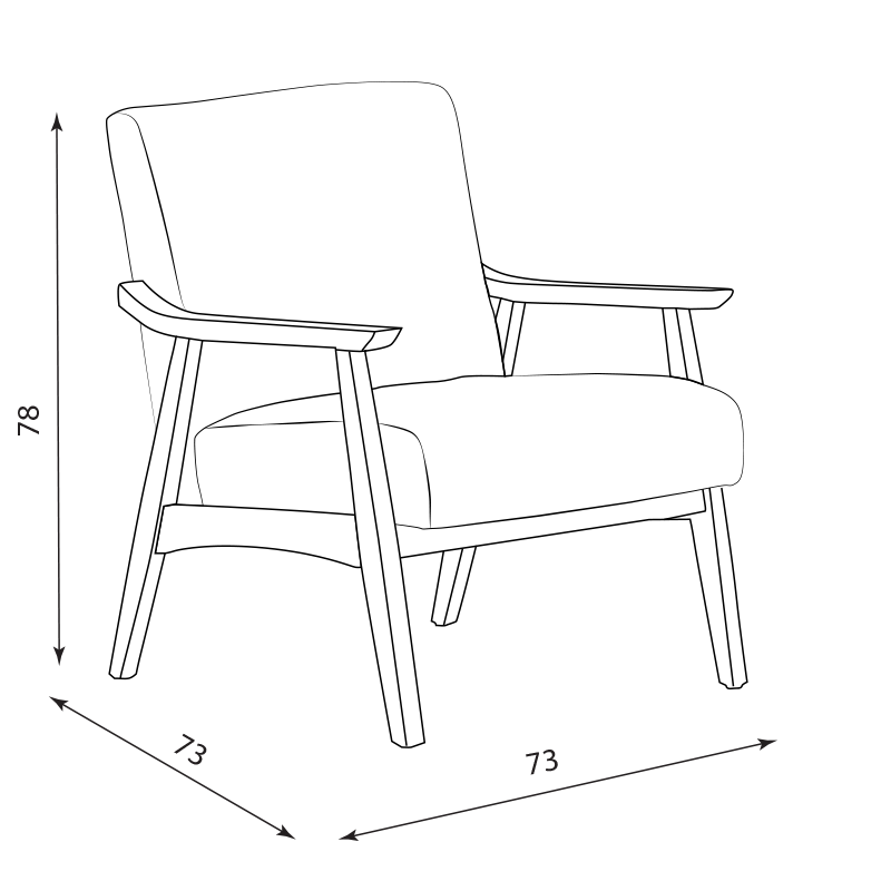 КРЕСЛО LUCAS - ОРЕХ-СИВ 30039 Altek mebel